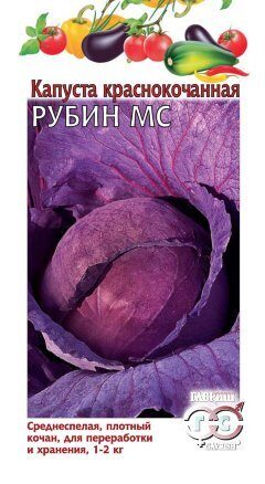 Капуста краснокочанная Рубин МС 0,3г (Гавриш)
