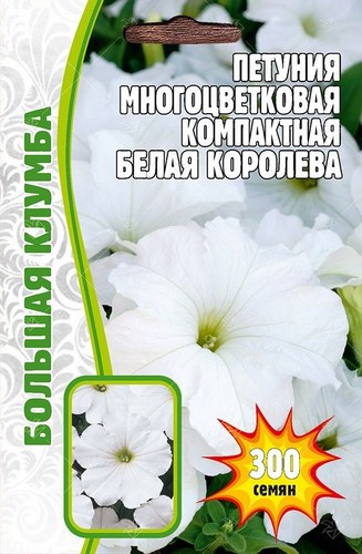 Петуния Белая Королева многоцветковая Большая клумба однолетник 300шт (Ред.сем)