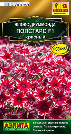 Флокс Друм ПОПСТАР F1 красный 5шт (Аэлита)