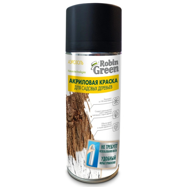 Акриловая краска Robin Green для садовых деревьев  аэрозоль 0,5л (Фаско)(12шт)
